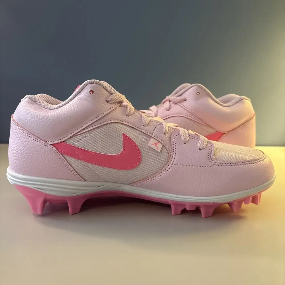 Nike Air Jordan Stadium 90 Low TD Cleats Pink Foam (HQ0210-600) Size 11M No Lid!